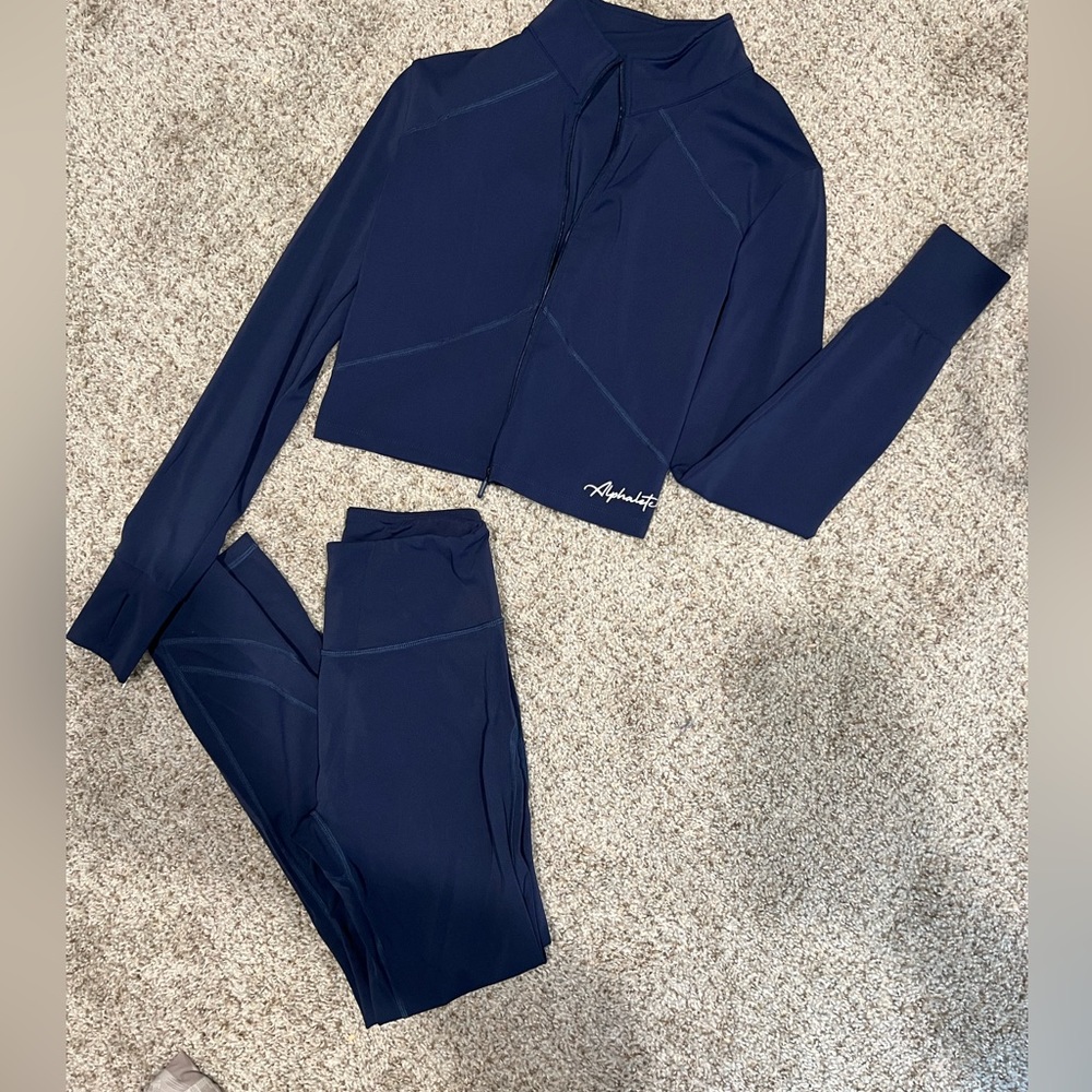 Alphalete pulse Surge Starry Night set (jacket and leggings